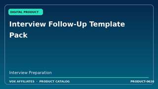 Interview Follow-Up Template Pack