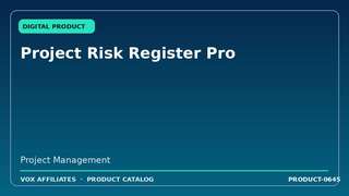 Project Risk Register Pro