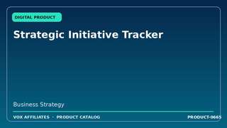 Strategic Initiative Tracker