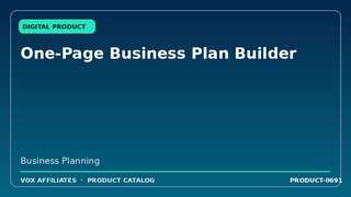 One-Page Business Plan Builder