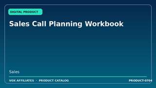 Sales Call Planning Workbook