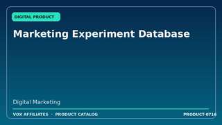 Marketing Experiment Database