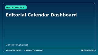 Editorial Calendar Dashboard