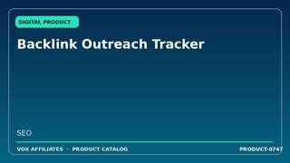 Backlink Outreach Tracker