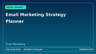 Email Marketing Strategy Planner