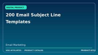 200 Email Subject Line Templates