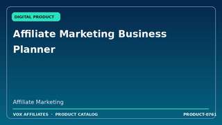 Affiliate Marketing Business Planner