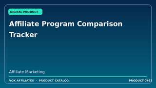 Affiliate Program Comparison Tracker