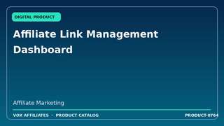 Affiliate Link Management Dashboard