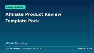 Affiliate Product Review Template Pack
