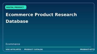 Ecommerce Product Research Database