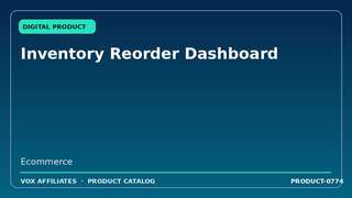 Inventory Reorder Dashboard