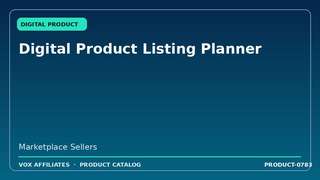 Digital Product Listing Planner