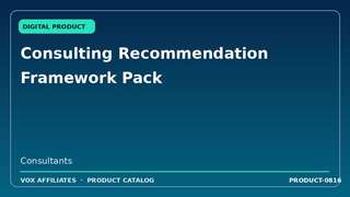 Consulting Recommendation Framework Pack