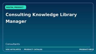 Consulting Knowledge Library Manager