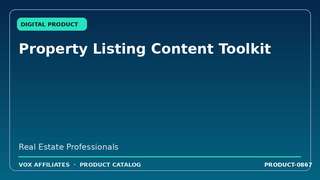 Property Listing Content Toolkit