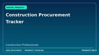 Construction Procurement Tracker