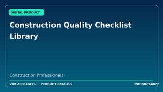Construction Quality Checklist Library