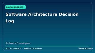 Software Architecture Decision Log