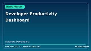 Developer Productivity Dashboard