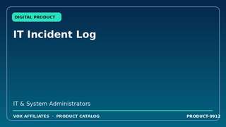 IT Incident Log