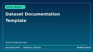 Dataset Documentation Template