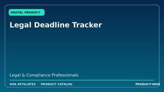 Legal Deadline Tracker