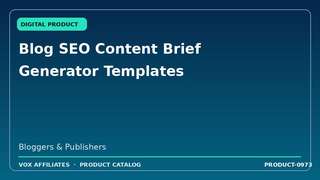 Blog SEO Content Brief Generator Templates