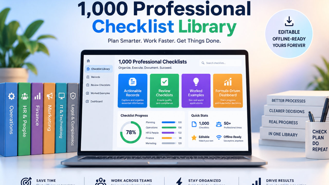 1,000 Professional Checklist Library