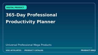 365-Day Professional Productivity Planner