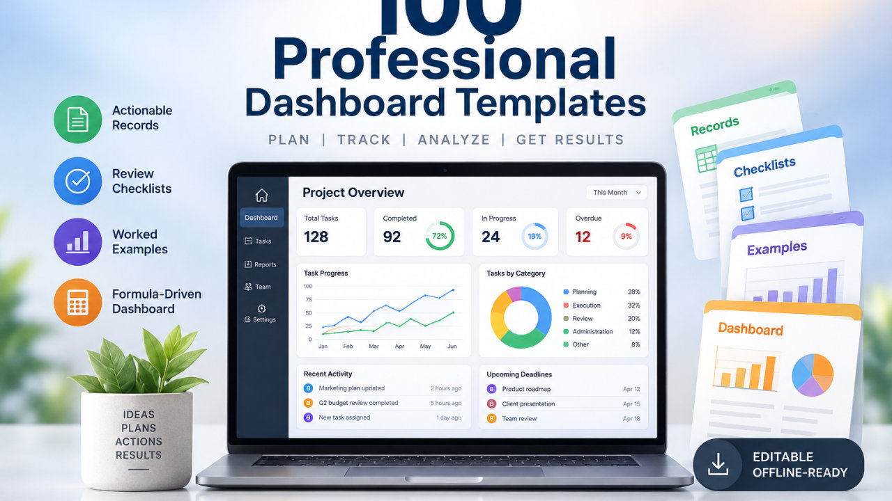 100 Professional Dashboard Templates