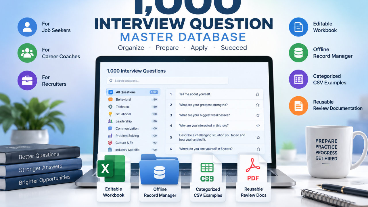 1,000 Interview Question Master Database