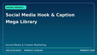 Social Media Hook & Caption Mega Library