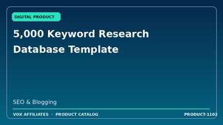 5,000 Keyword Research Database Template