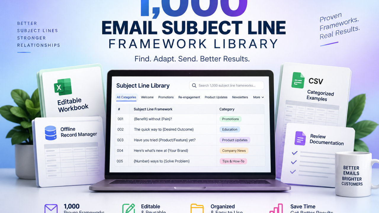 1,000 Email Subject Line Framework Library