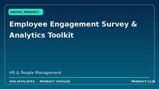 Employee Engagement Survey & Analytics Toolkit