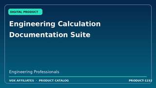 Engineering Calculation Documentation Suite