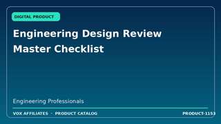 Engineering Design Review Master Checklist