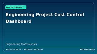 Engineering Project Cost Control Dashboard