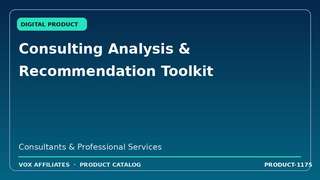 Consulting Analysis & Recommendation Toolkit