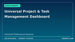 Universal Project & Task Management Dashboard