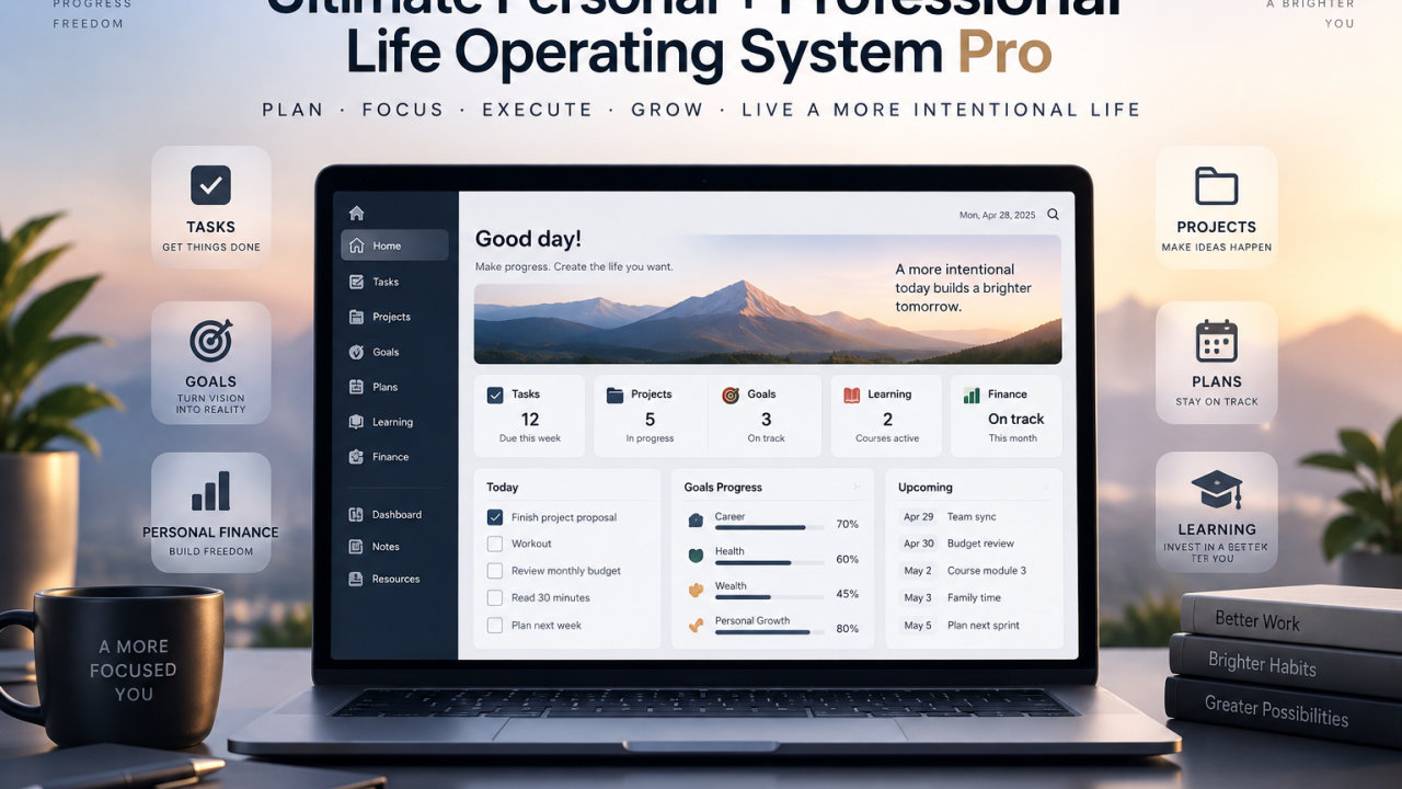 Ultimate Personal + Professional Life Operating System Pro