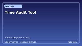Time Audit Tool
