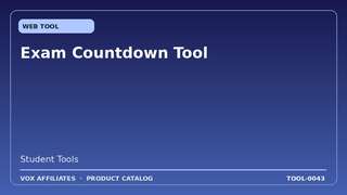Exam Countdown Tool