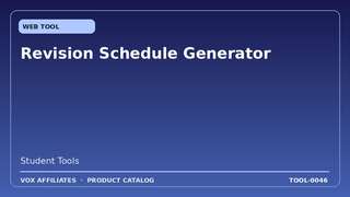 Revision Schedule Generator