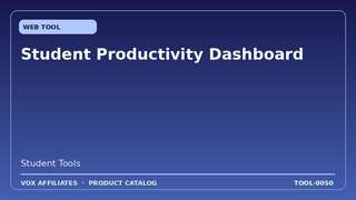 Student Productivity Dashboard