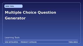 Multiple Choice Question Generator