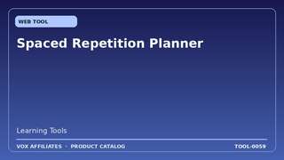 Spaced Repetition Planner