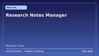 Research Notes Manager