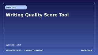Writing Quality Score Tool